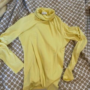 Yellow Turtleneck Top